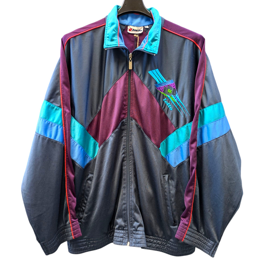 Felpa Vintage Zip Lotto 90s L