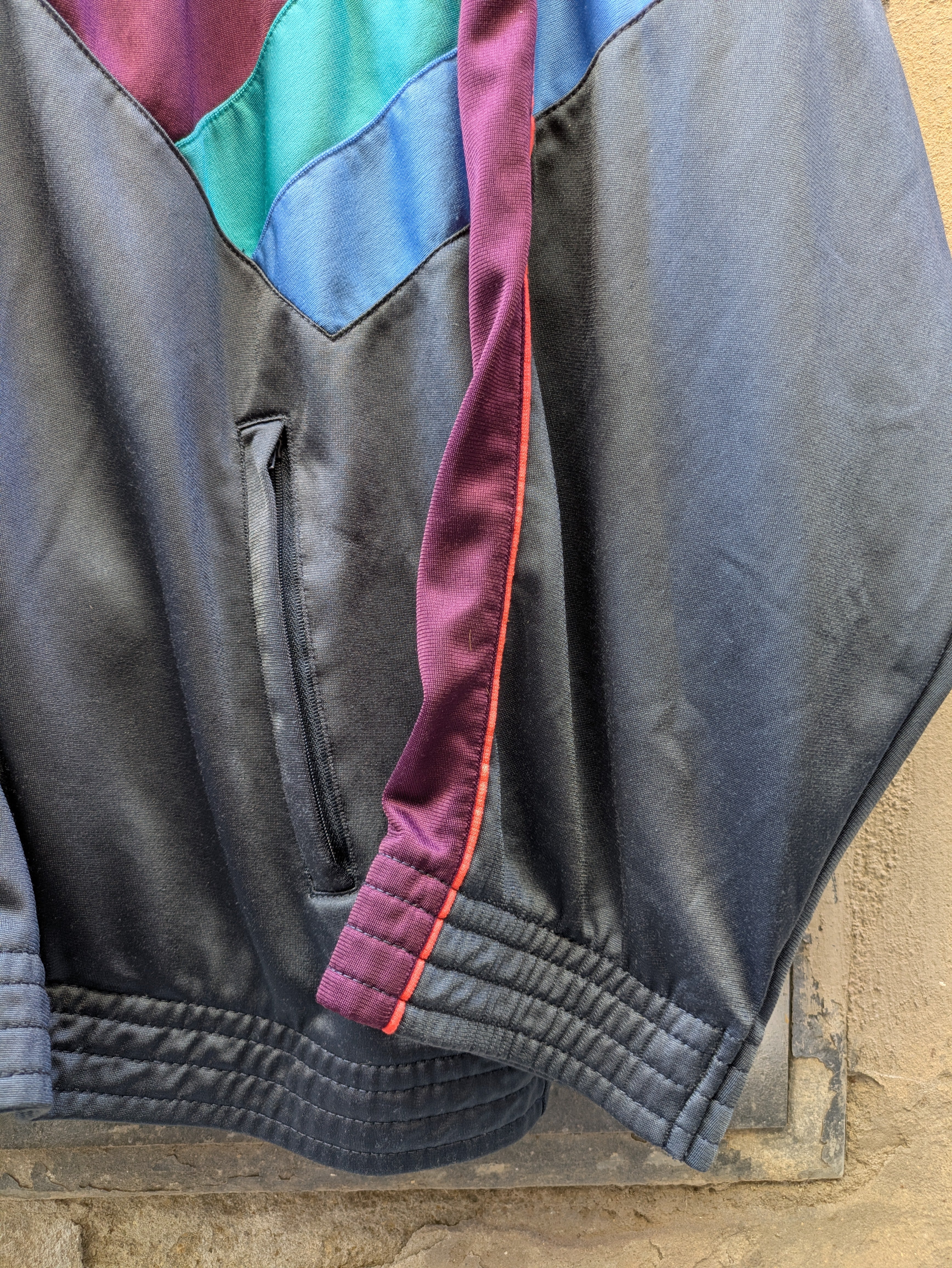 Felpa Vintage Zip Lotto 90s L