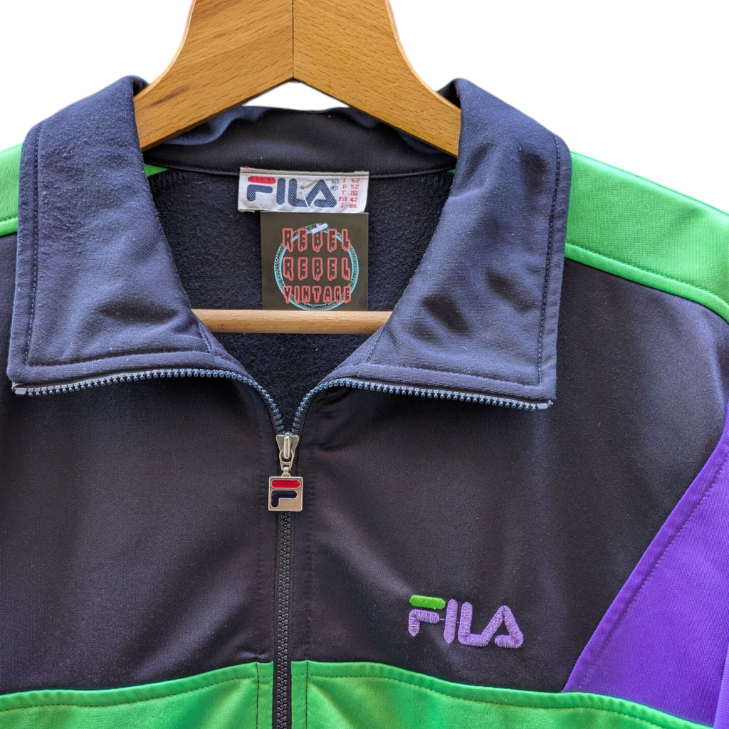 Felpa Zip FIla Vintage 90s XXL