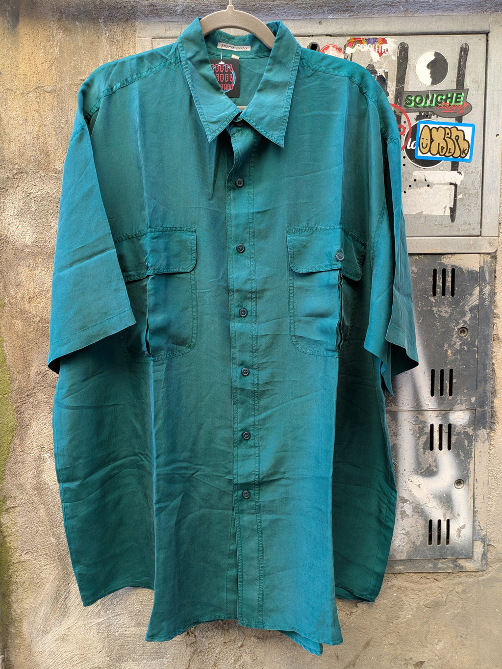 Camicia Vintage in seta 90s XL