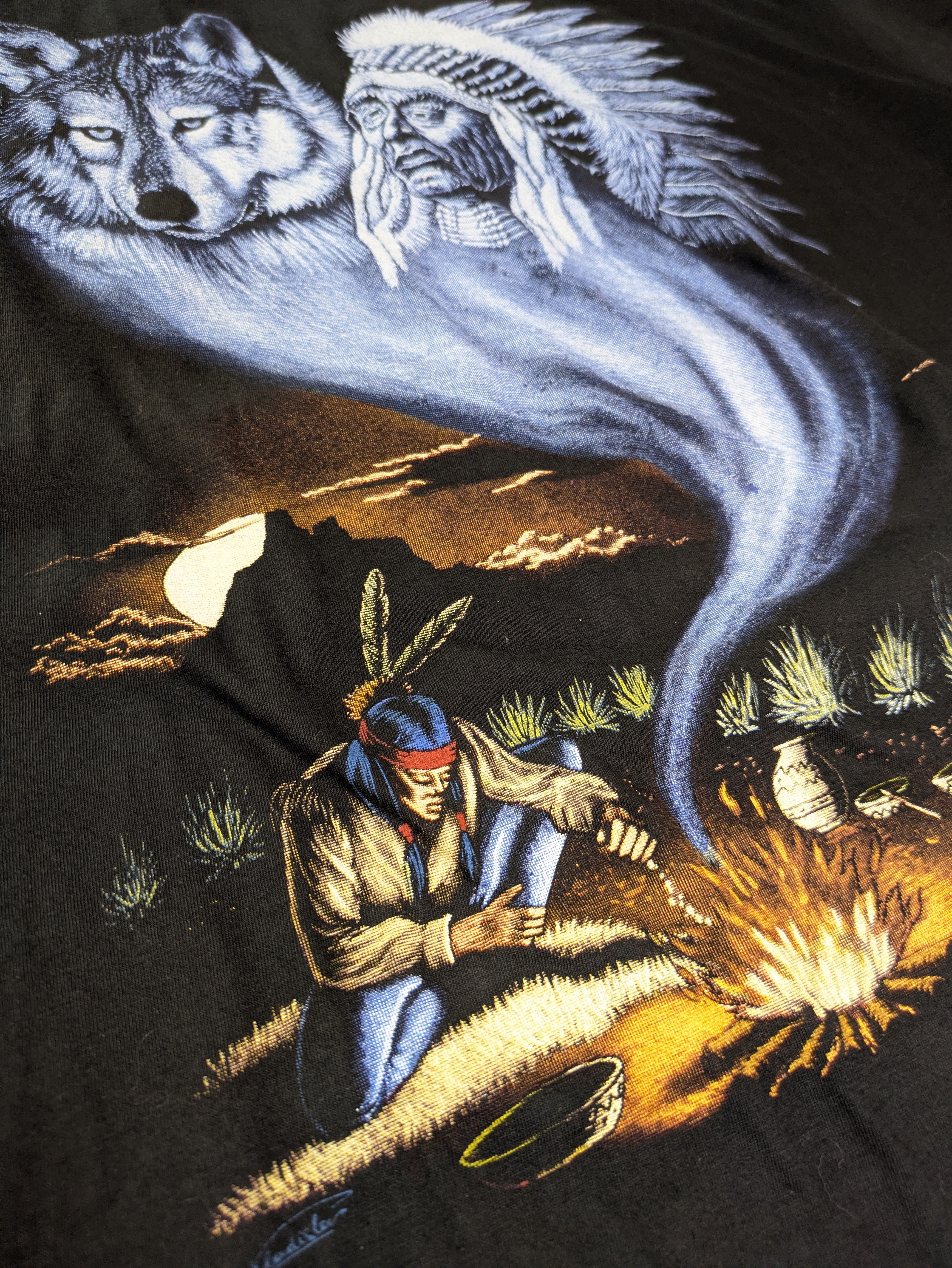 T-Shirt Vintage 90s Indiano XXL